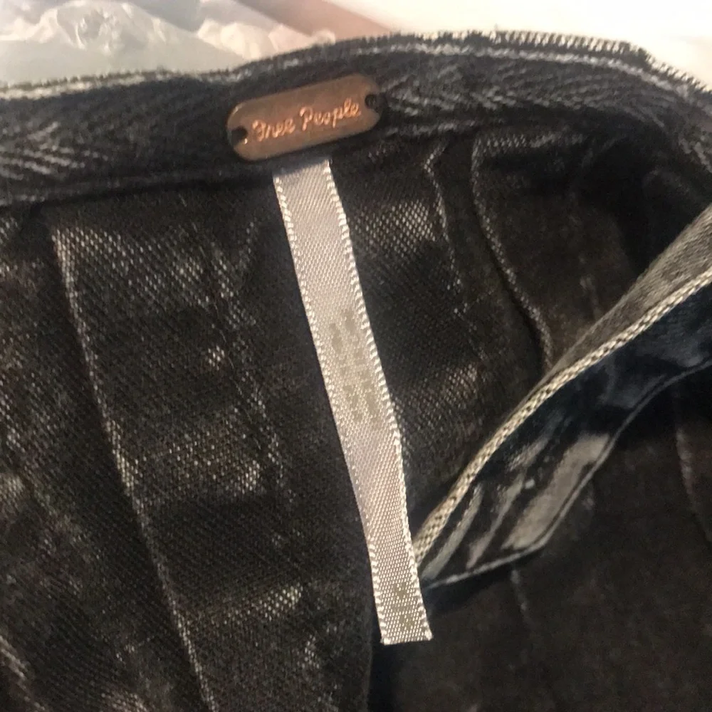 🛑 1 hour sale. Free People, M, pleated baby doll denim - Picture 9 of 11